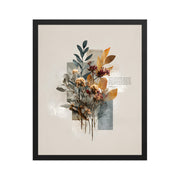 Matthew 7:24–25 Floral Wall Art, "Build on the Rock    Unframed Matte Paper / 11″×14″-Unframed Matte Paper / 12″×16″-Unframed Matte Paper / 12″×18″-Unframed Matte Paper / 16″×20″-Unframed Matte Paper / 18″×24″ 
