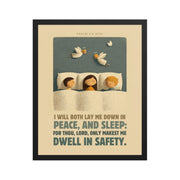 Psalm 4:8 Nursery Wall Art    Unframed Matte Paper / 8″×10″-Unframed Matte Paper / 11″×14″-Unframed Matte Paper / 12″×16″-Unframed Matte Paper / 12″×18″-Unframed Matte Paper / 16″×20″ 