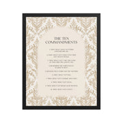 The Ten Commandments: Arch Design Print with Roman Numerals or List    Unframed Matte Paper / 8″×10″ / List-Unframed Matte Paper / 8″×10″ / Roman Numerals-Unframed Matte Paper / 11″×14″ / List-Unframed Matte Paper / 11″×14″ / Roman Numerals-Unframed Matte Paper / 12″×16″ / List 