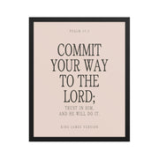 Commit Your Way: Psalm 37:5 Premium Matte Bible Verse Art