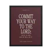Commit Your Way: Psalm 37:5 Premium Matte Bible Verse Art