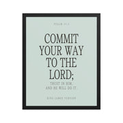 Commit Your Way: Psalm 37:5 Premium Matte Bible Verse Art