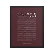 Psalm 35 Full Chapter Wall Art | Complete Scripture Print