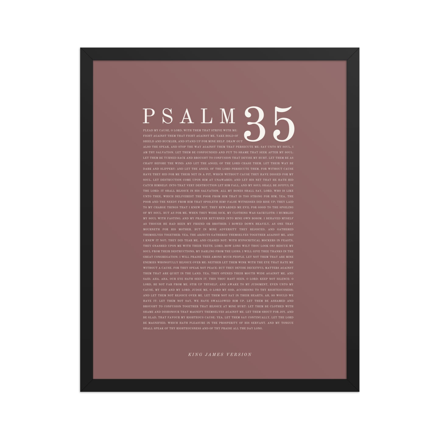 Psalm 35 Full Chapter Wall Art | Complete Scripture Print