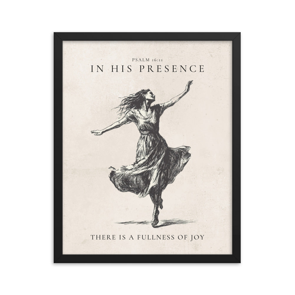 Psalm 16:11 Dancer Art On Beige Background  