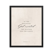 Genesis 1:1 White 16x20