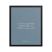 Philippians 4:13 Print - Light Blue Background  