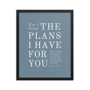 Jeremiah 29:11 Warm Blues Slate Gray 16x20