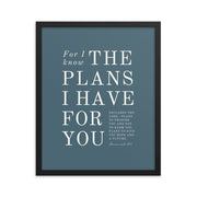 Jeremiah 29:11 Warm Blues Cadet Blue Blue 16x20