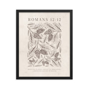 Romans 12:12 Floral On Beige  