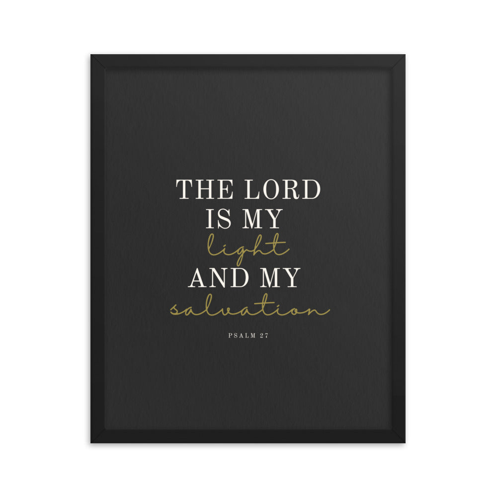 Psalm 27 Quote On dark Background 16x20