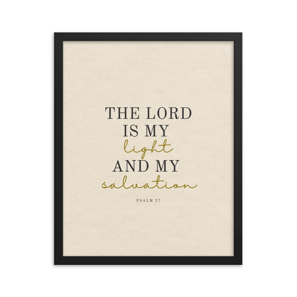 Psalm 27 Quote On light Background 16x20