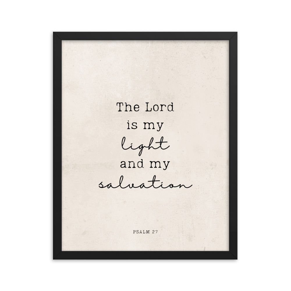 Psalm 27 Quote In Print And Script Lettering On Beige  