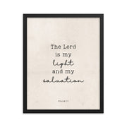Psalm 27 Quote In Print And Script Lettering On Beige  