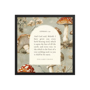 Genesis 1:29 Botanical Mushrooms Background  