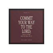 Commit Your Way: Psalm 37:5 Premium Matte Bible Verse Art