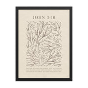 John 3:16 - Black Floral Art On Beige Background    Unframed Matte Paper / 5"x7"-Unframed Matte Paper / 8″×10″-Unframed Matte Paper / 11″×14″-Unframed Matte Paper / 12″×16″-Unframed Matte Paper / 12″×18″-Unframed Matte Paper / 16″×20″-Unframed Matte Paper / A2 (16.5″×23.3″)-Unframed Matte Paper / 18″×24″-Unframed Matte Paper / 24″×36″-Unframed Matte Paper / 20"x30" 