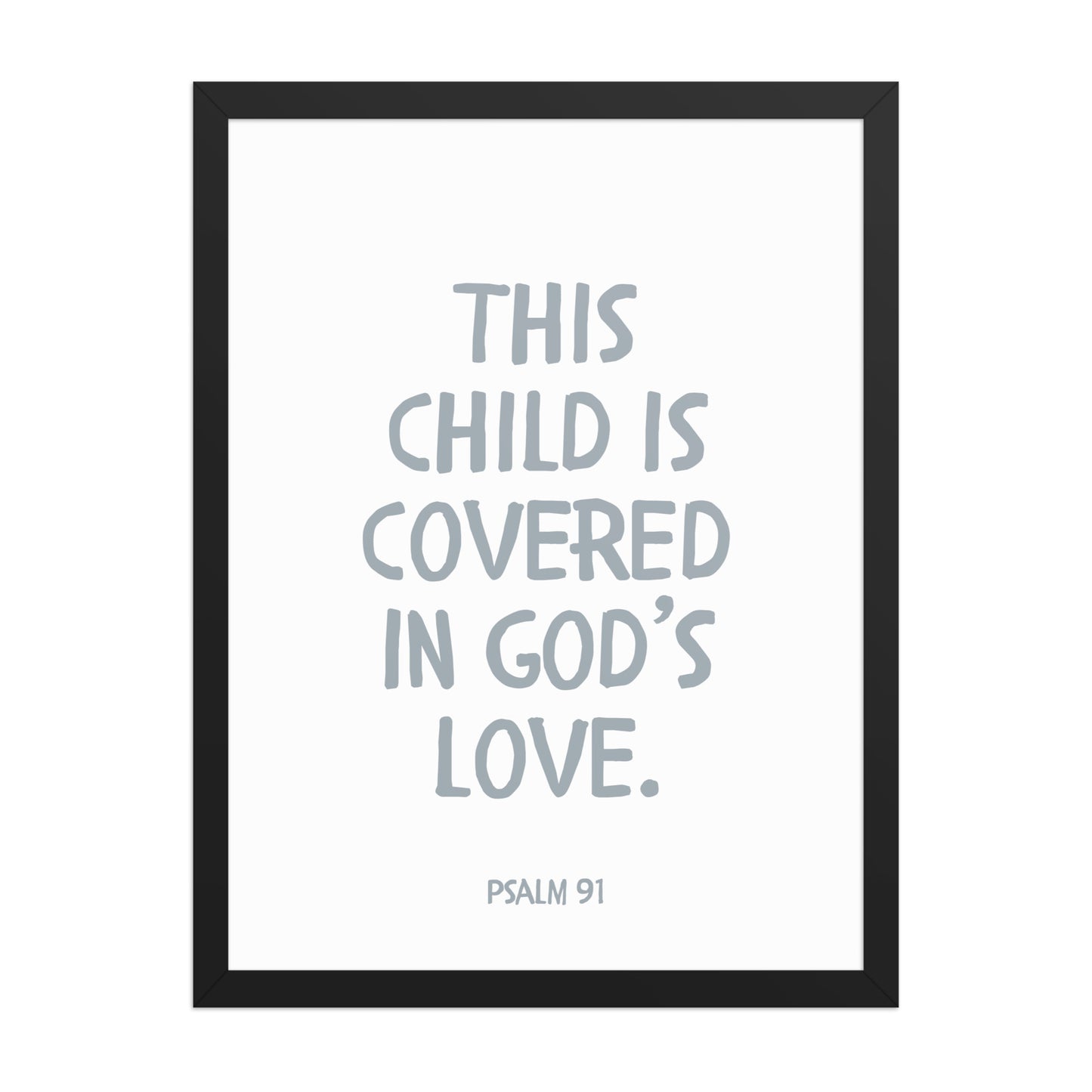 Psalm 91 Verse - A Soft Nursery Wall Art Print