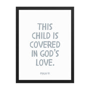 Psalm 91 Verse - A Soft Nursery Wall Art Print