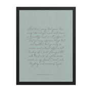 “Abound in Love” – Philippians 1:9–11 KJV Scripture Wall Art