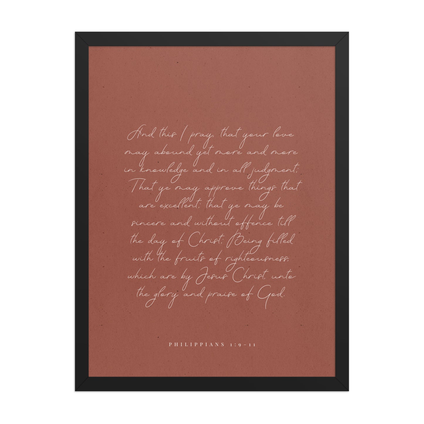 “Abound in Love” – Philippians 1:9–11 KJV Scripture Wall Art