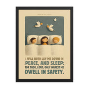 Psalm 4:8 Nursery Wall Art    Unframed Matte Paper / 8″×10″-Unframed Matte Paper / 11″×14″-Unframed Matte Paper / 12″×16″-Unframed Matte Paper / 12″×18″-Unframed Matte Paper / 16″×20″ 