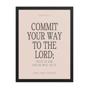 Commit Your Way: Psalm 37:5 Premium Matte Bible Verse Art