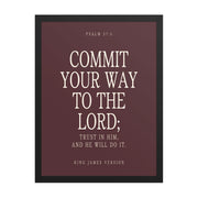Commit Your Way: Psalm 37:5 Premium Matte Bible Verse Art