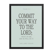 Commit Your Way: Psalm 37:5 Premium Matte Bible Verse Art