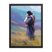 He Left the 99" Art | The Good Shepherd Jesus & Lamb Poster    Unframed Matte Paper / 8″×10″-Unframed Matte Paper / 10″×10″-Unframed Matte Paper / 11″×14″-Unframed Matte Paper / 12″×12″-Unframed Matte Paper / 12″×16″ 