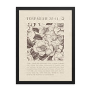 Jeremiah 29:11 - Floral On Beige  