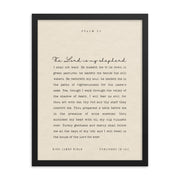 Psalm 23 On Beige Background  