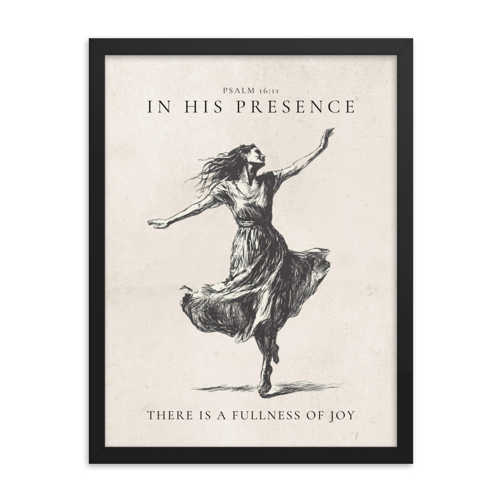 Psalm 16:11 Dancer Art On Beige Background  