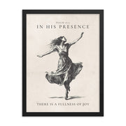 Psalm 16:11 Dancer Art On Beige Background  