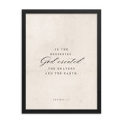 Genesis 1:1 White 18x24