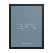 Philippians 4:13 Print - Light Blue Background  