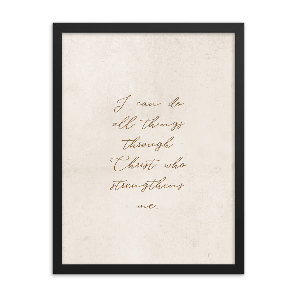 Philippians 4:13 On Beige Background  