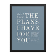 Jeremiah 29:11 Warm Blues Slate Gray 18x24
