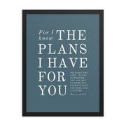 Jeremiah 29:11 Warm Blues Cadet Blue Blue 18x24