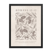 Romans 12:12 Floral On Beige  