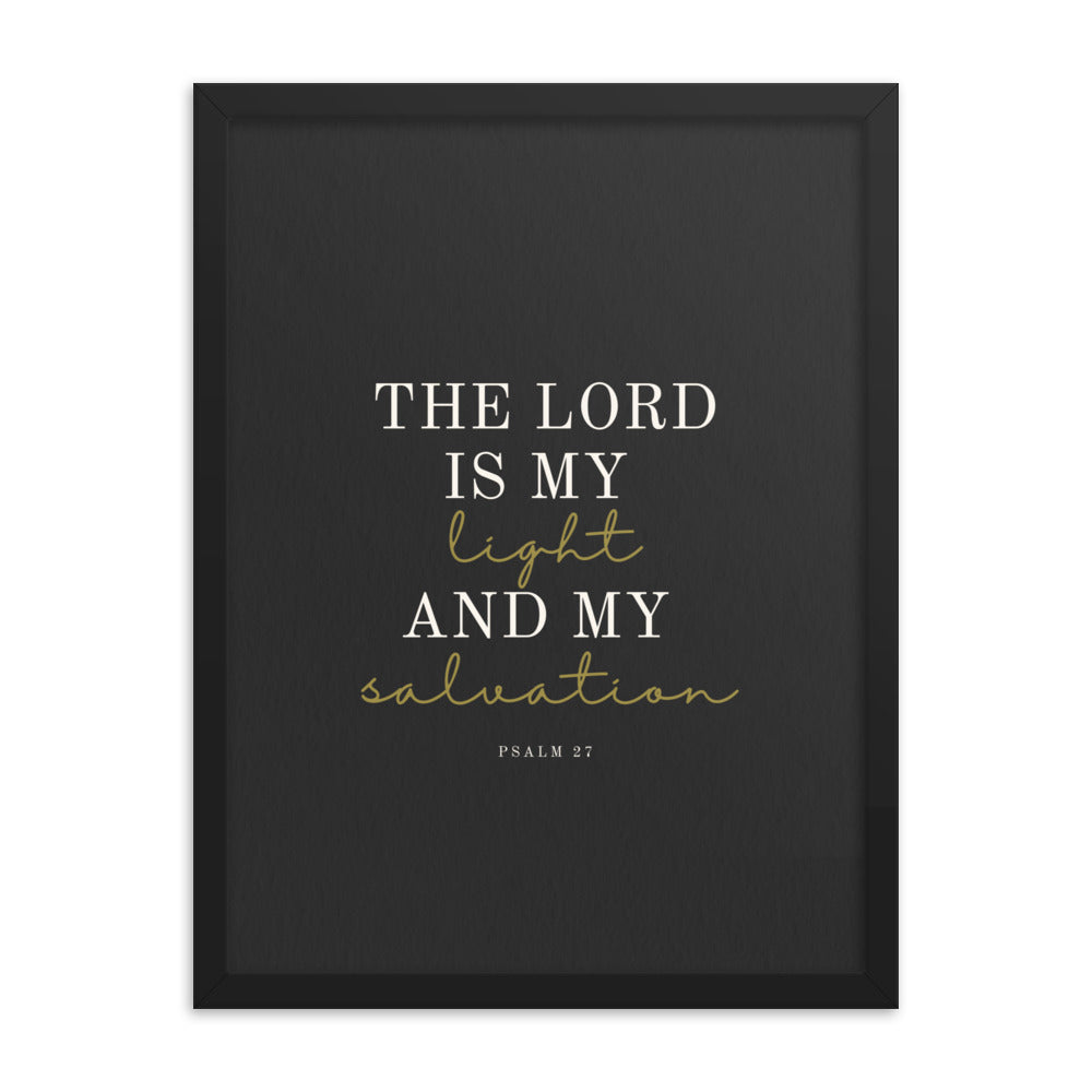 Psalm 27 Quote On dark Background 18x24