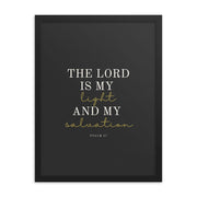 Psalm 27 Quote On dark Background 18x24