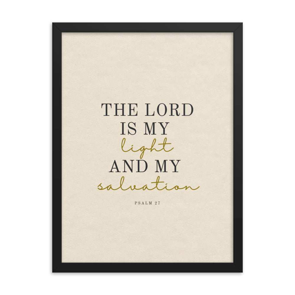 Psalm 27 Quote On light Background 18x24