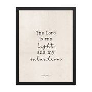 Psalm 27 Quote In Print And Script Lettering On Beige  