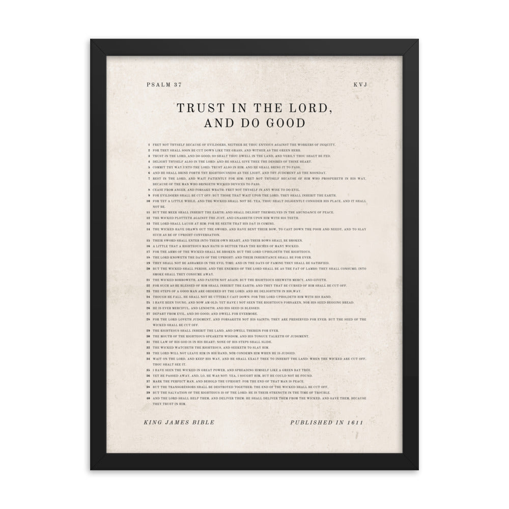 Psalm 37 Entire Chapter On Beige  