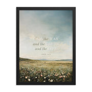 John 14:6 Meadow Scenery With Light Or Dark Text  