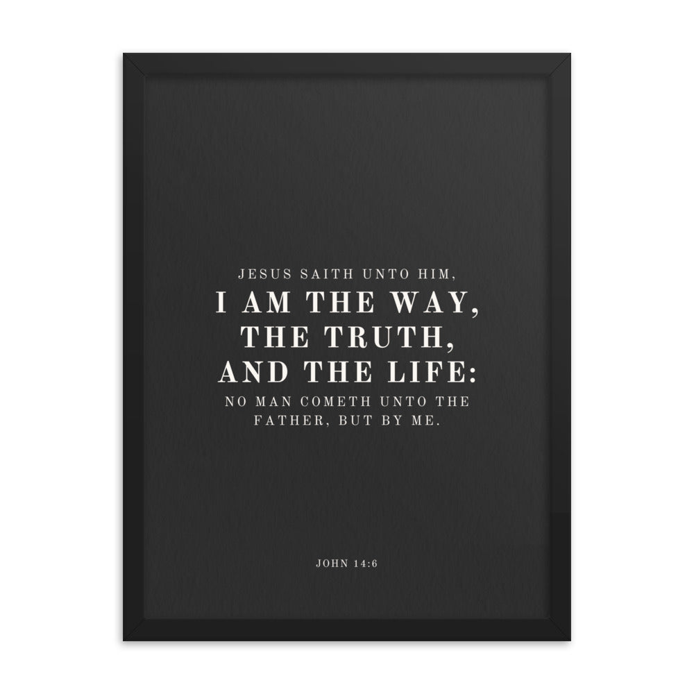 John 14:6 Black 18x24