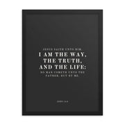 John 14:6 Black 18x24
