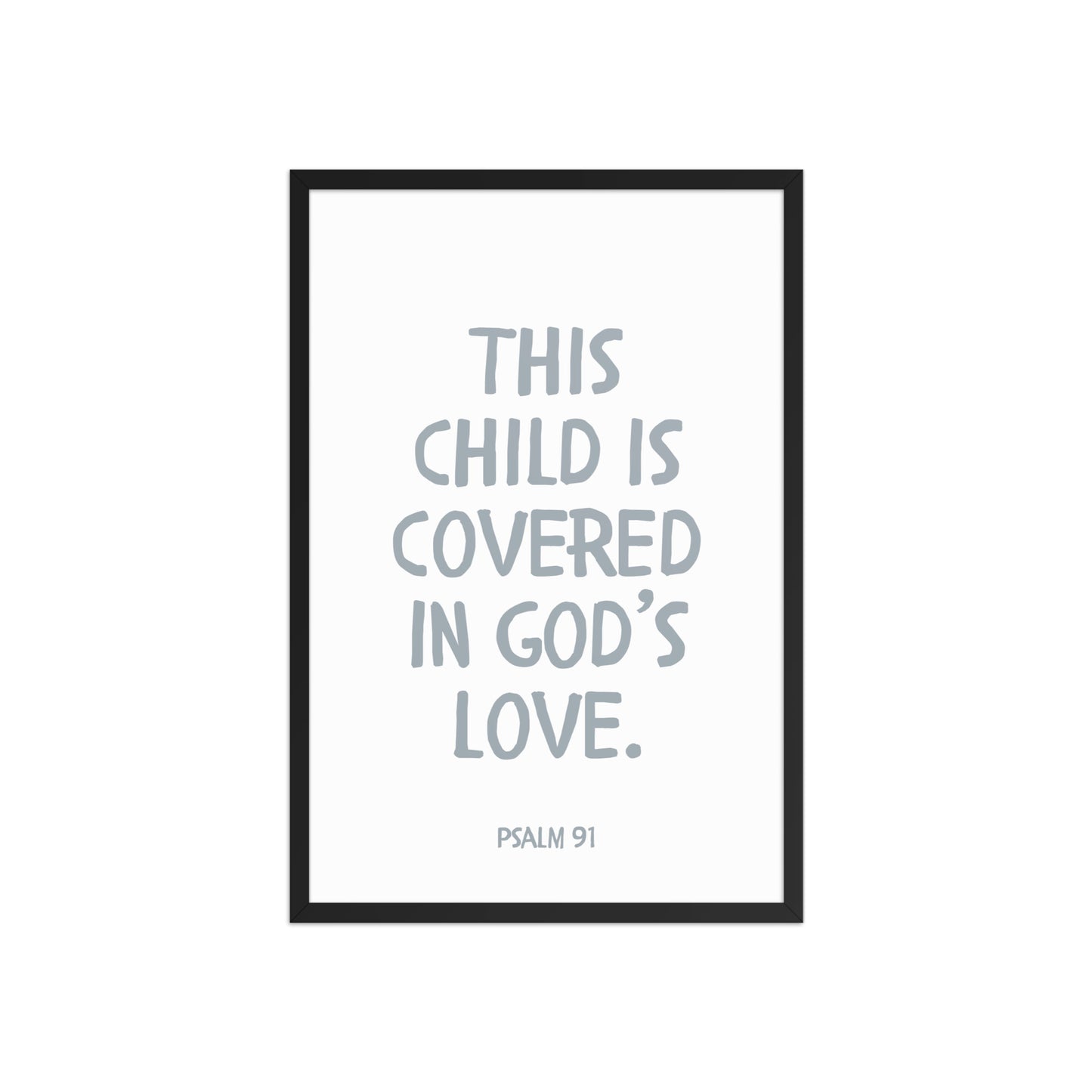Psalm 91 Verse - A Soft Nursery Wall Art Print