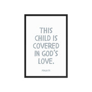 Psalm 91 Verse - A Soft Nursery Wall Art Print